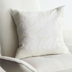 Soaring Dove 23"x23" Embroidered Linen Throw Pillow Cover by Lucia Eames™